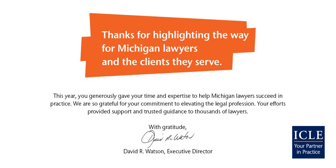 Thank You ICLE Contributors